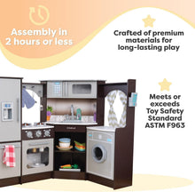 Load image into Gallery viewer, Ultimate Interactive Corner Kitchen Set with Fabric Curtains &amp; Play Phone