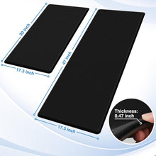 Load image into Gallery viewer, Stylish Non-Slip Kitchen Rugs, 17.3”x30” &amp; 17.3”x47” - Black Anti-Fatigue Set