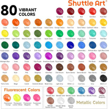 Load image into Gallery viewer, Vibrant 80 Colors Acrylic Paints for Kids &amp; Adults with 12 Brushes - Waterproof