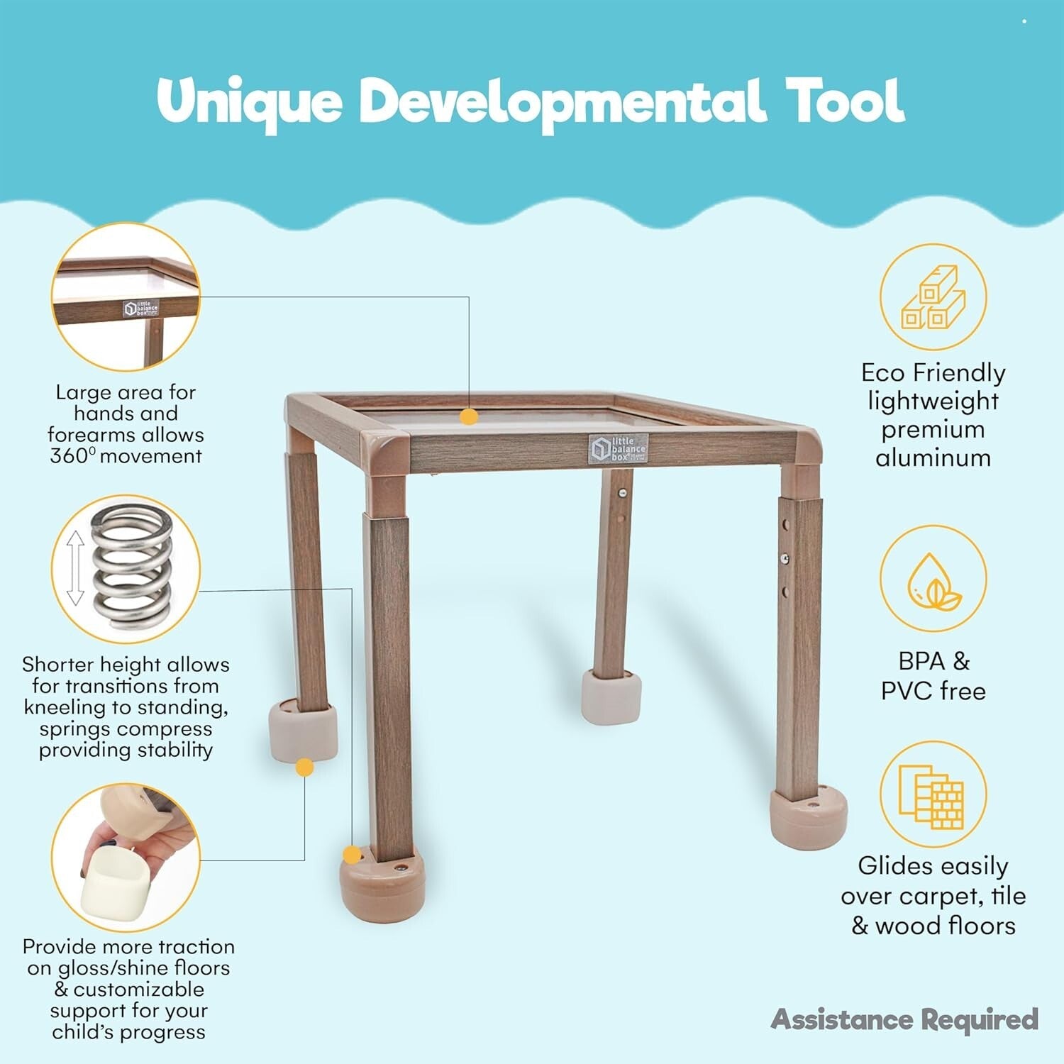 Safe and Stable Montessori Baby Walker with Activity Table for Confident Walking