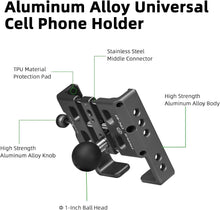 Load image into Gallery viewer, 1'' Ball Aluminum Phone Holder for Motorcycles &amp; Bikes - Universally Compatible