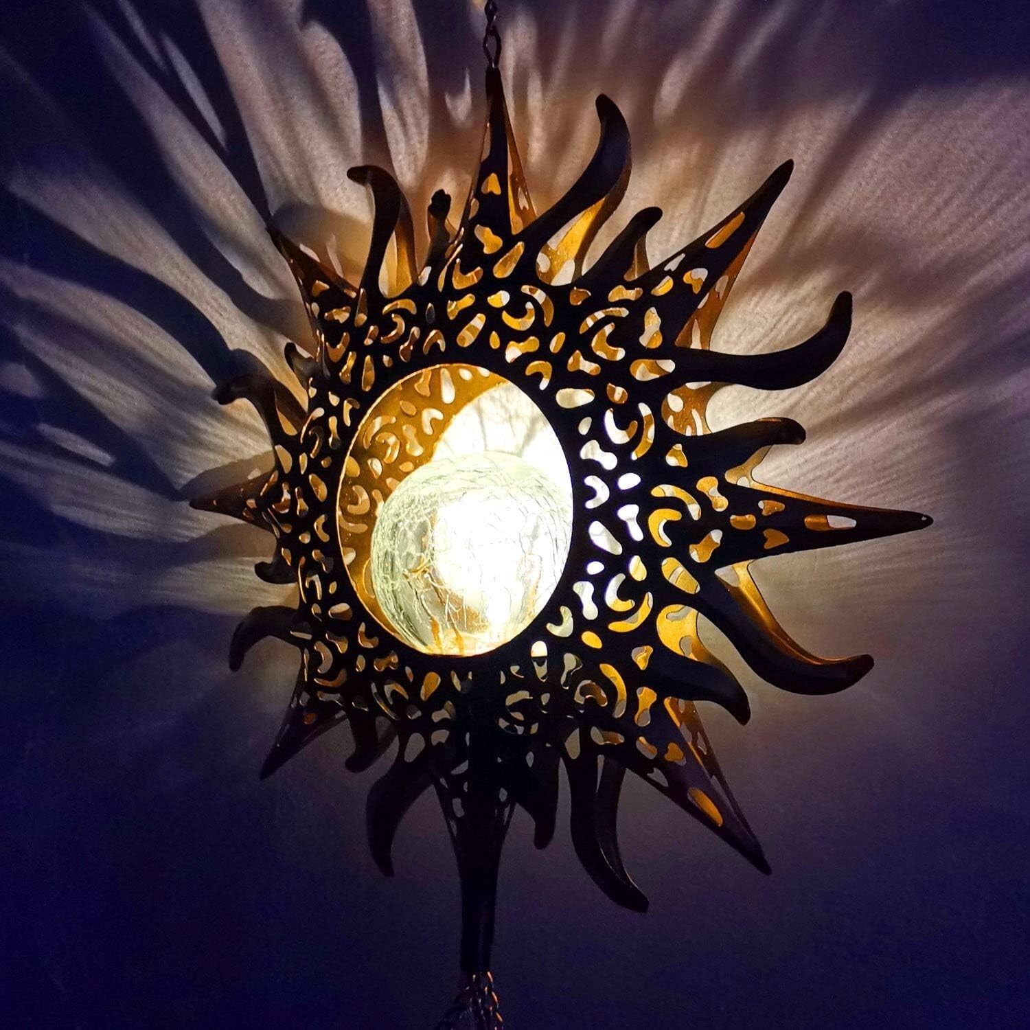 Durable Retro Solar Wind Chimes - Perfect Gift for Mom & Grandma, 11" Design