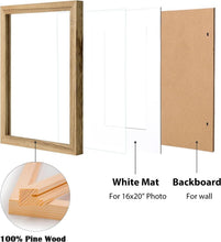 Load image into Gallery viewer, Superior Quality 16x20 Picture Frame: Solid Wood with Plexiglass, Ideal Gift