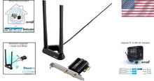 Load image into Gallery viewer, High-Speed WiFi 6E PCI-E Adapter - 5400Mbps Data Tray with Magnetized Antennas