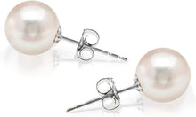 Load image into Gallery viewer, Lustrous 14K Gold Pearl Stud Earrings - 5-10mm Sizes Available for Every Style
