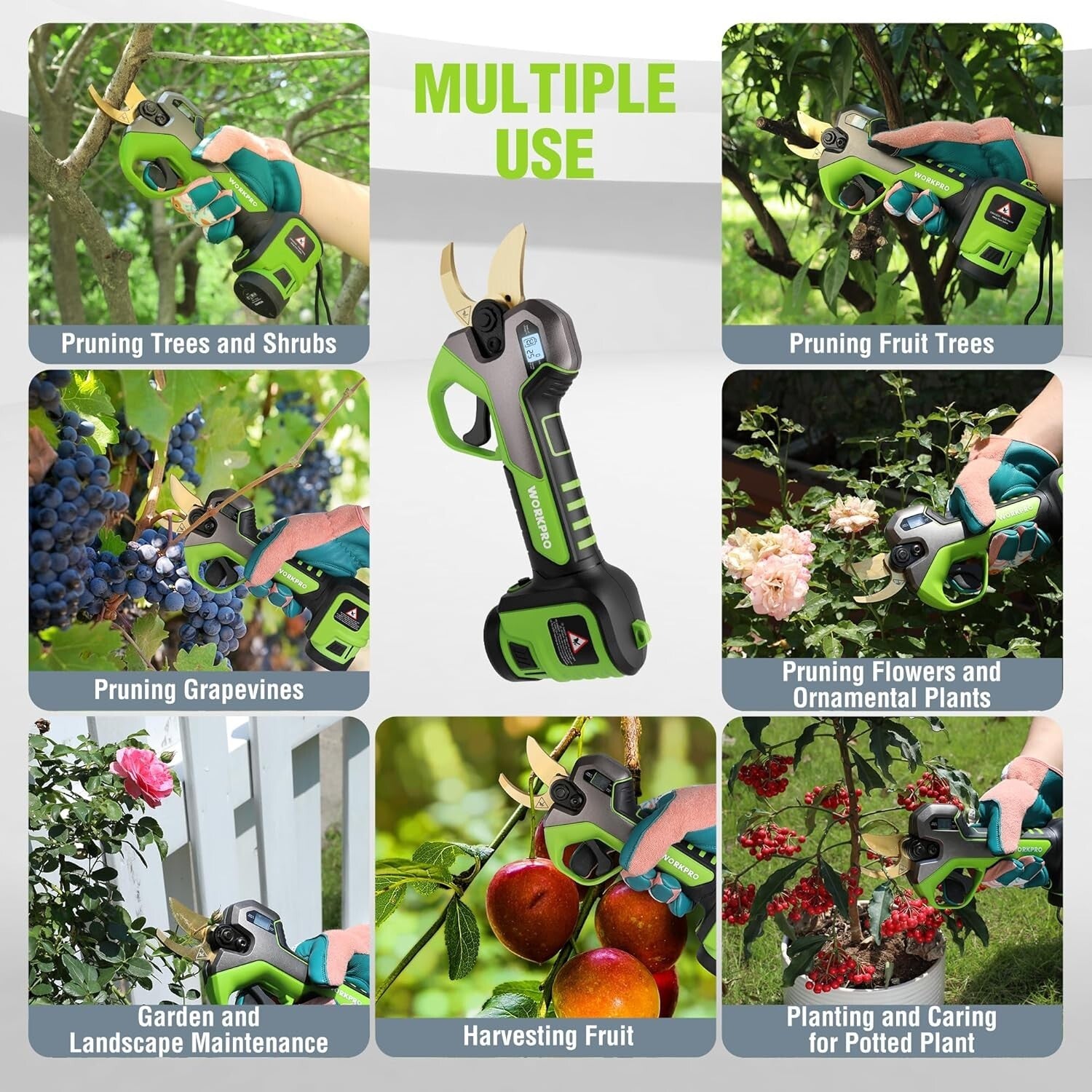 Efficient Cordless Pruning Shears with Fast Charger - Perfect for All Gardens