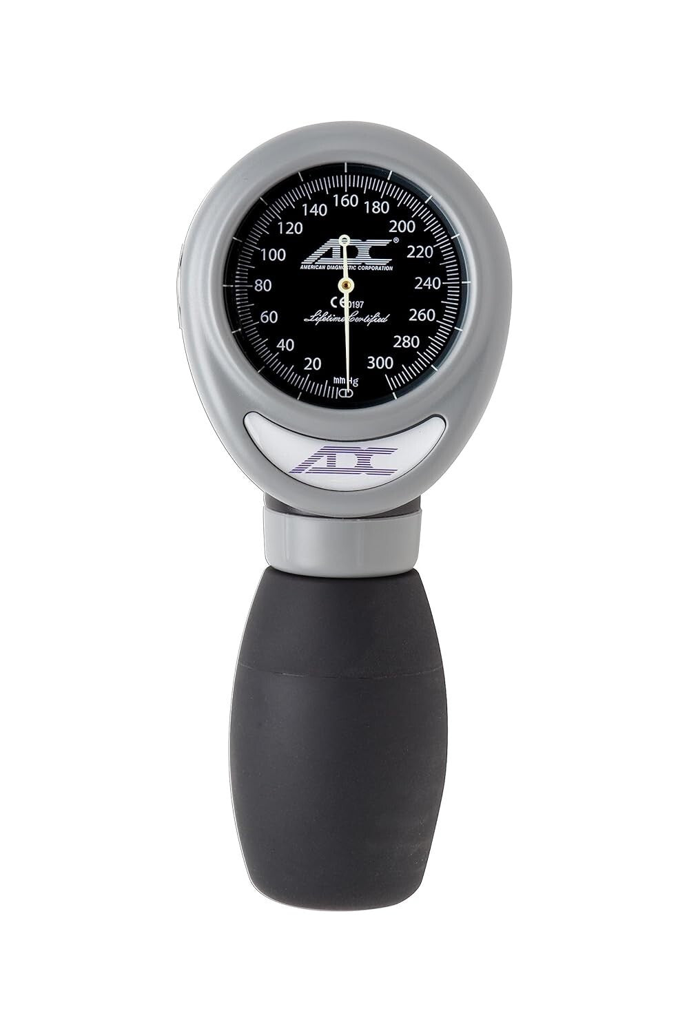 Accurate Palm Style Aneroid Sphygmomanometer with Nylon Cuff - Adult Size, Black