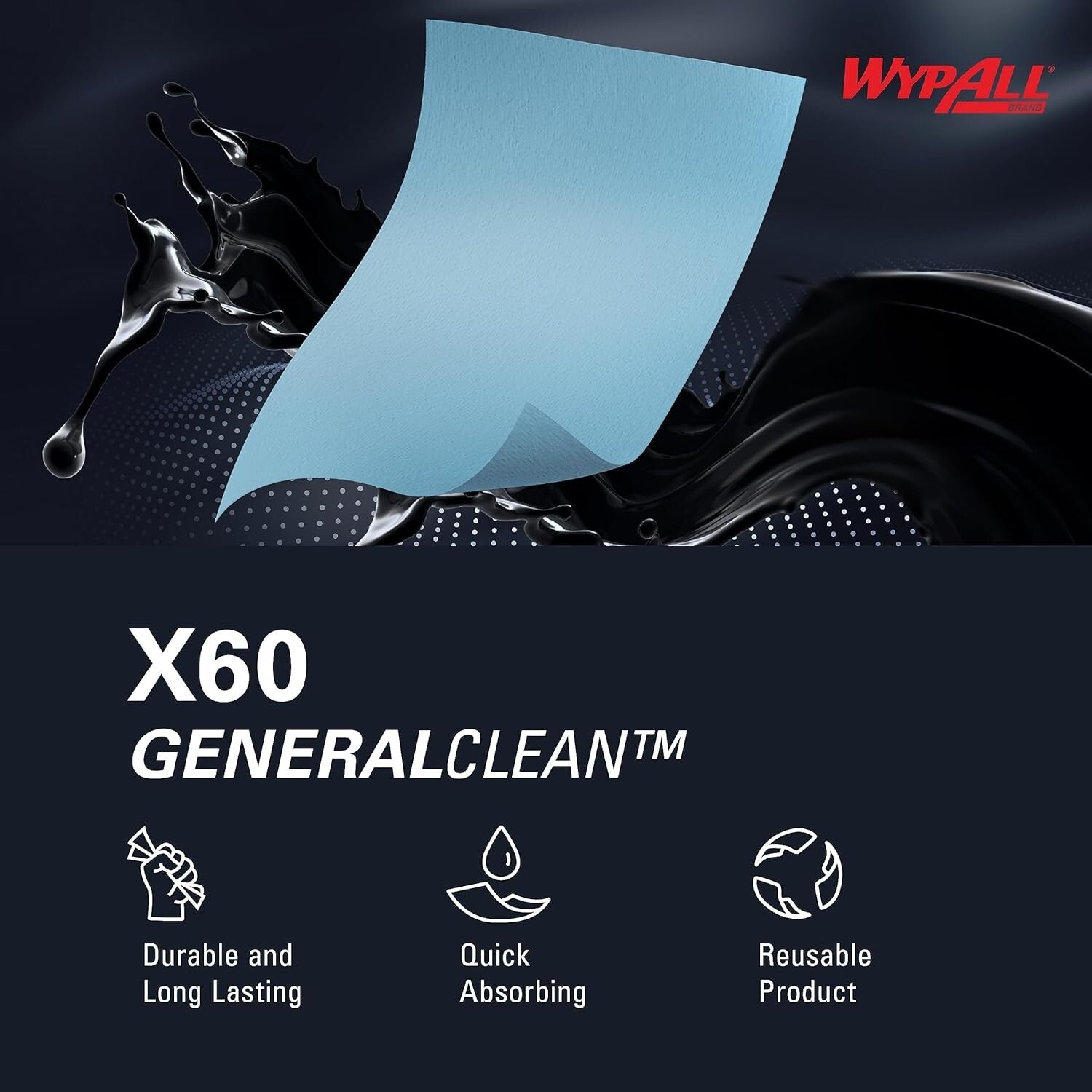 Strong & Lightweight X60 Cloths - 1,100 Sheets of Perforated Cleaning Power