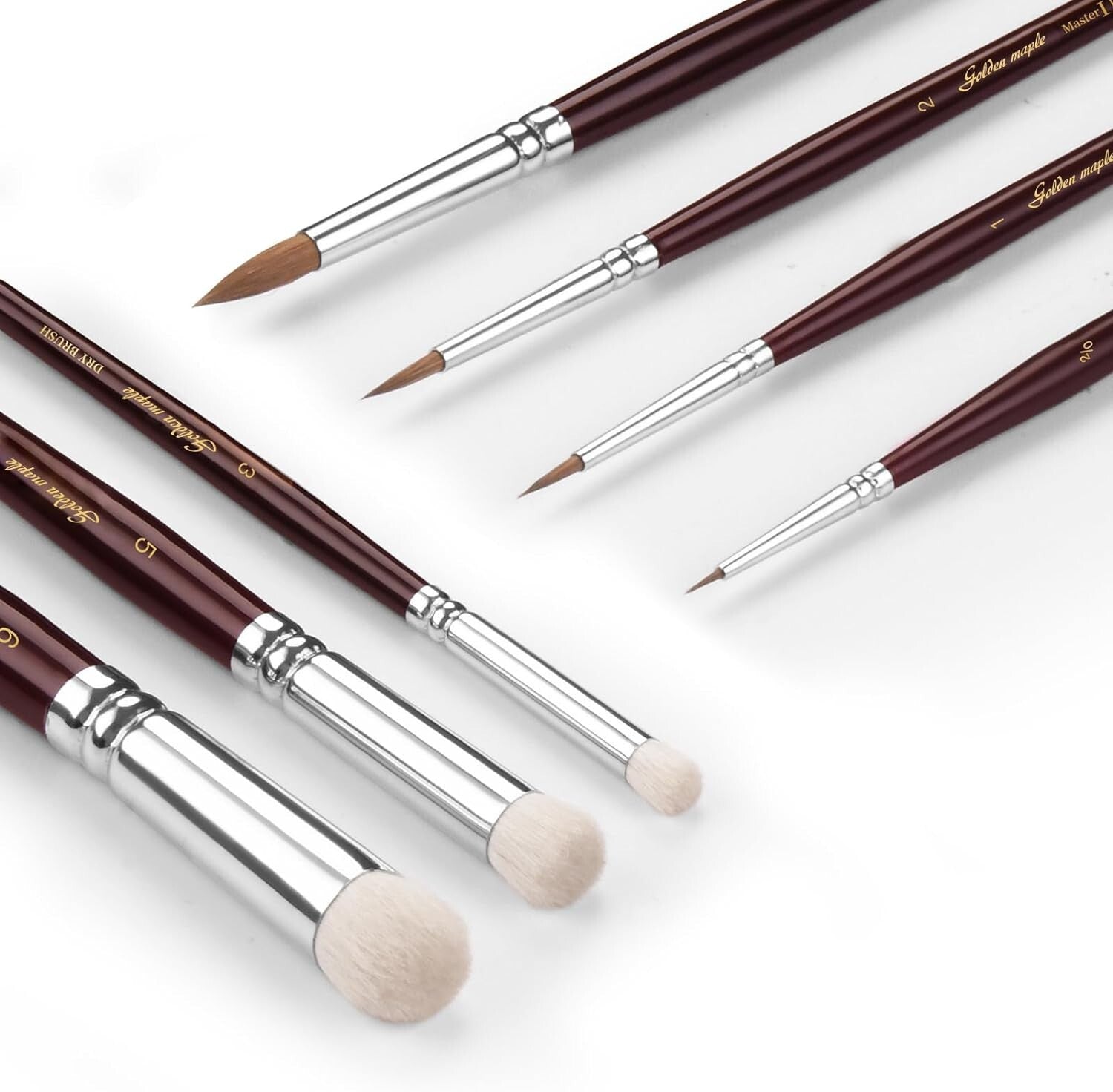 7-Piece Miniature Brush Set with Kolinsky Sable - Ultimate Detail Painting Kit