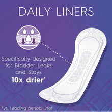 Load image into Gallery viewer, Discreet Long Micro Liners for Light Bladder Leaks - 50 Pack, Unscented Comfort
