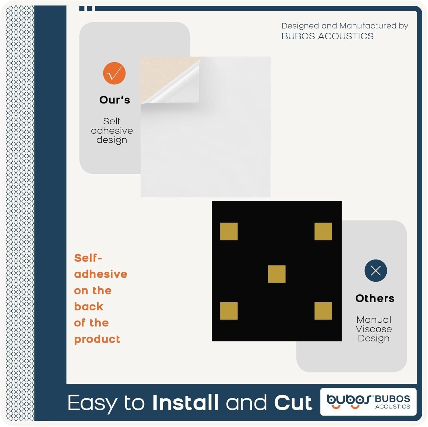 6-Pack 72x48'' Self-Adhesive Acoustic Panels - Decorative Soundproof Wall Art