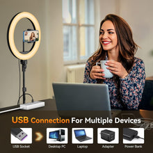 Load image into Gallery viewer, Complete Selfie Kit: 12" Ring Light with Tripod, Phone Holder &amp; Wireless Remote