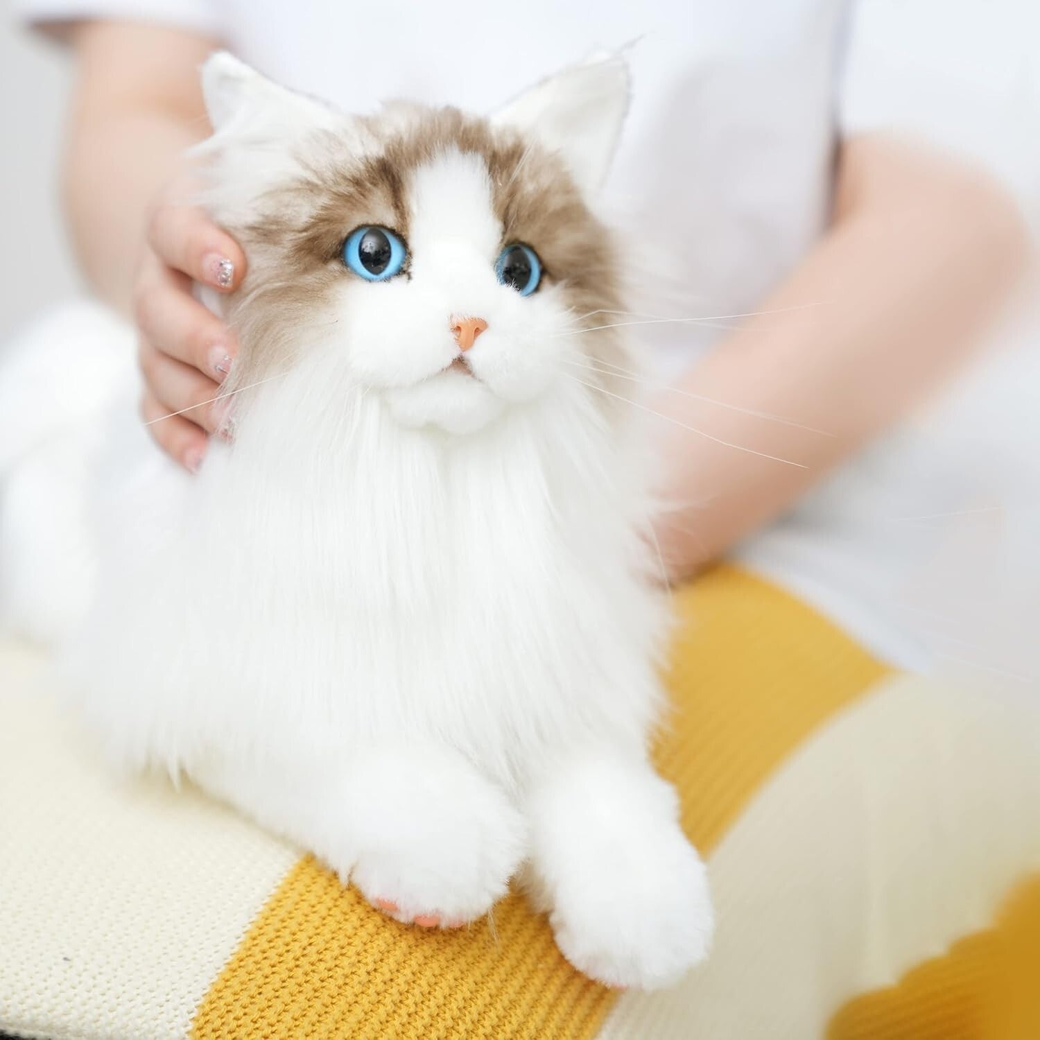 Realistic Cat Stuffed Animal - Handcrafted Companion for Seniors and Children