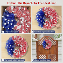 Load image into Gallery viewer, Durable Handcrafted 4th of July Mesh Wreath - Ideal for Summer and Memorial Day