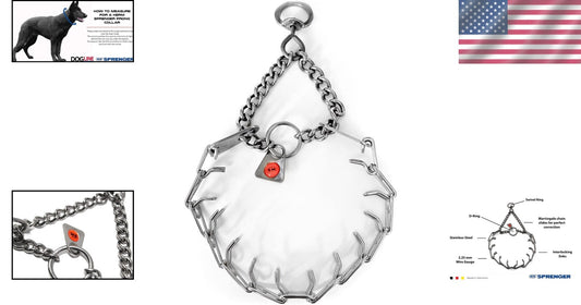 Adjustable Stainless Steel Pinch Collar with Swivel Attachment for Small Breeds