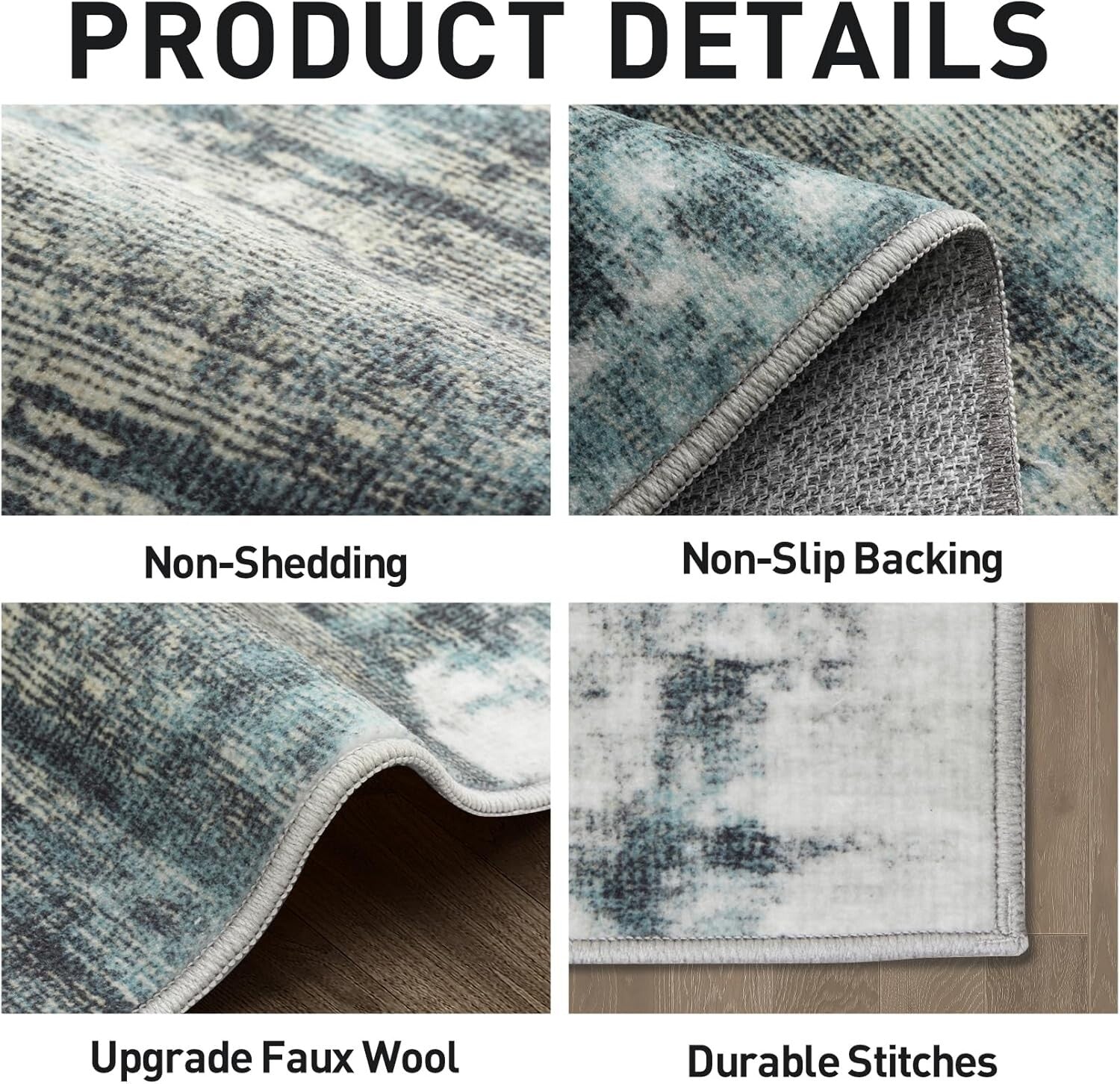 Soft Touch 8' x 10' Indoor Abstract Area Rug - Safe, Stylish, and Easy to Care