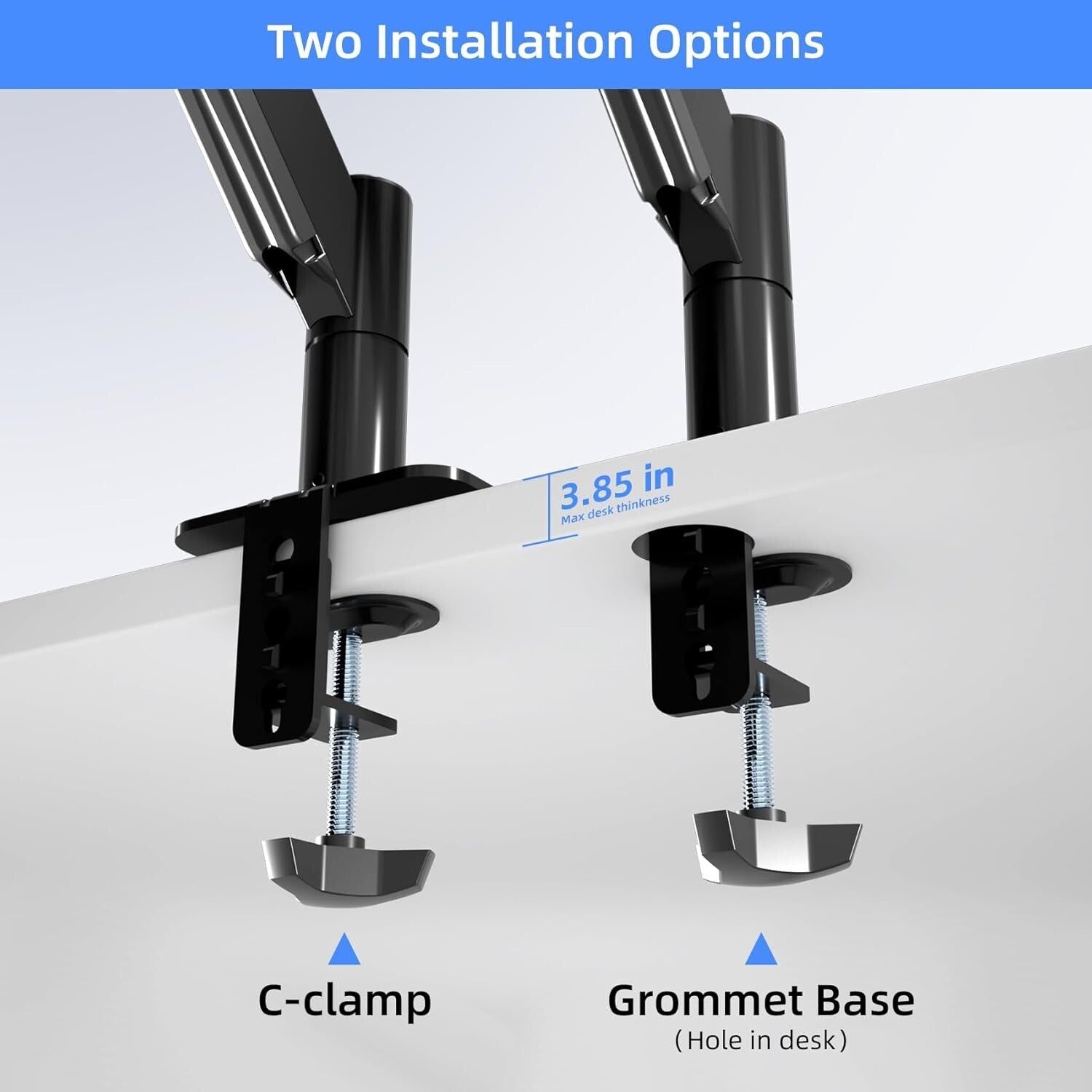 Ergonomic Ultrawide Monitor Arm with Full Motion - Fits 17 to 49 Inch Screens