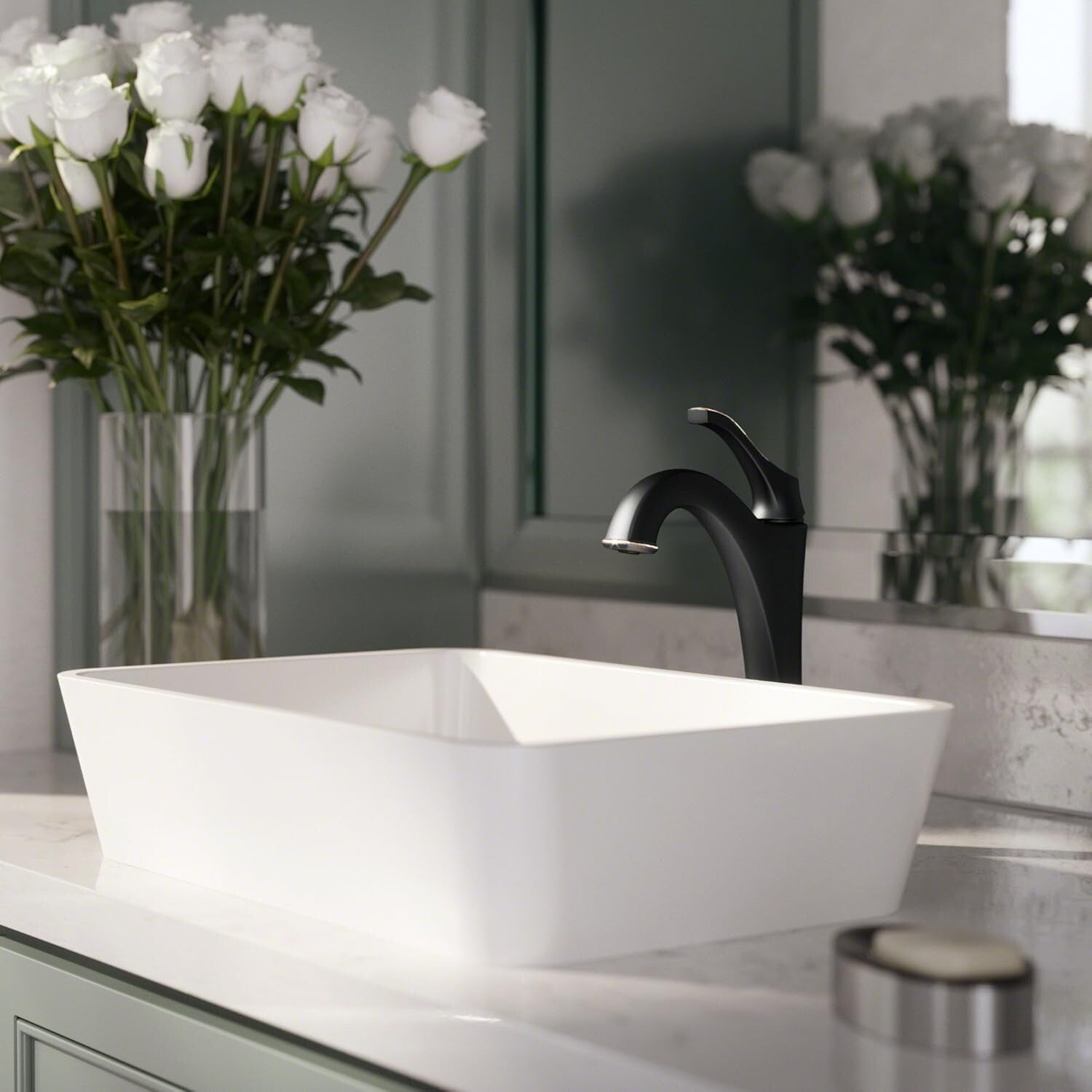 Arlo Oil Rubbed Bronze Single Handle Vessel Faucet with Pop-Up Drain Included