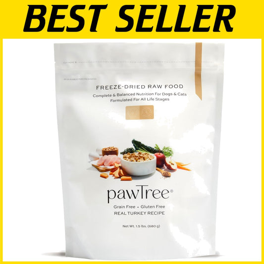 All-Natural 1.5 lbs Freeze-Dried Turkey Nutrition for Dogs, Complete & Balanced