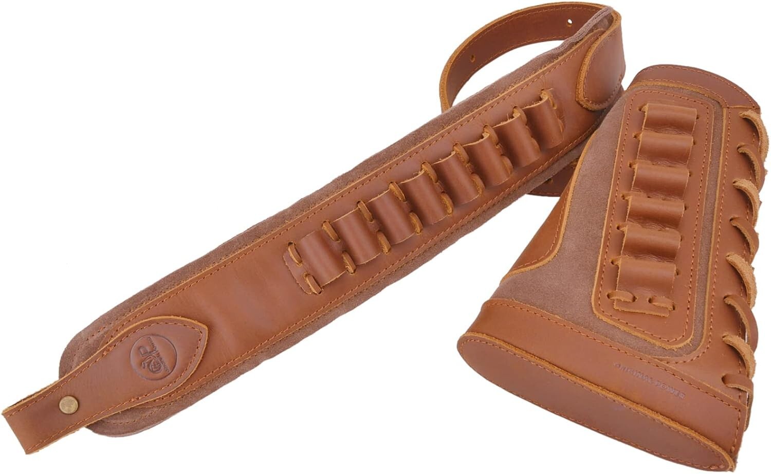 Ergonomic Leather Buttstock with Adjustable Rifle Sling for .30-30 & Beyond