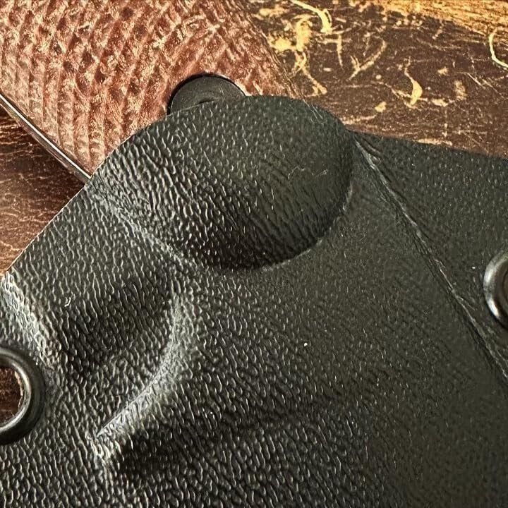 Fixed Blade Survival Knife with Brown Micarta Handle & Kydex Sheath 3.5"