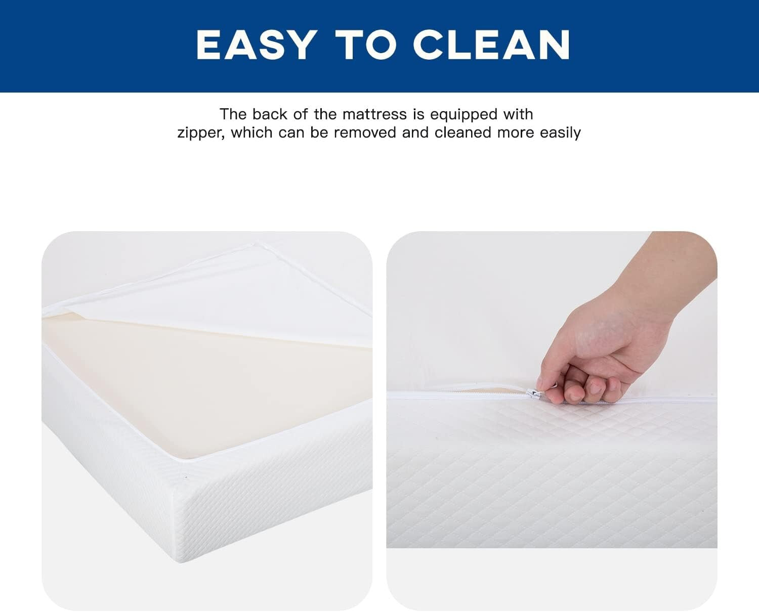 Full Gel-Infused Mattress - Pressure Relieving Comfort with Washable Cover