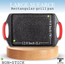 Load image into Gallery viewer, Versatile Indoor Grill Pan - 18x10.5” Non-Stick for Fish, Steak, Veggies