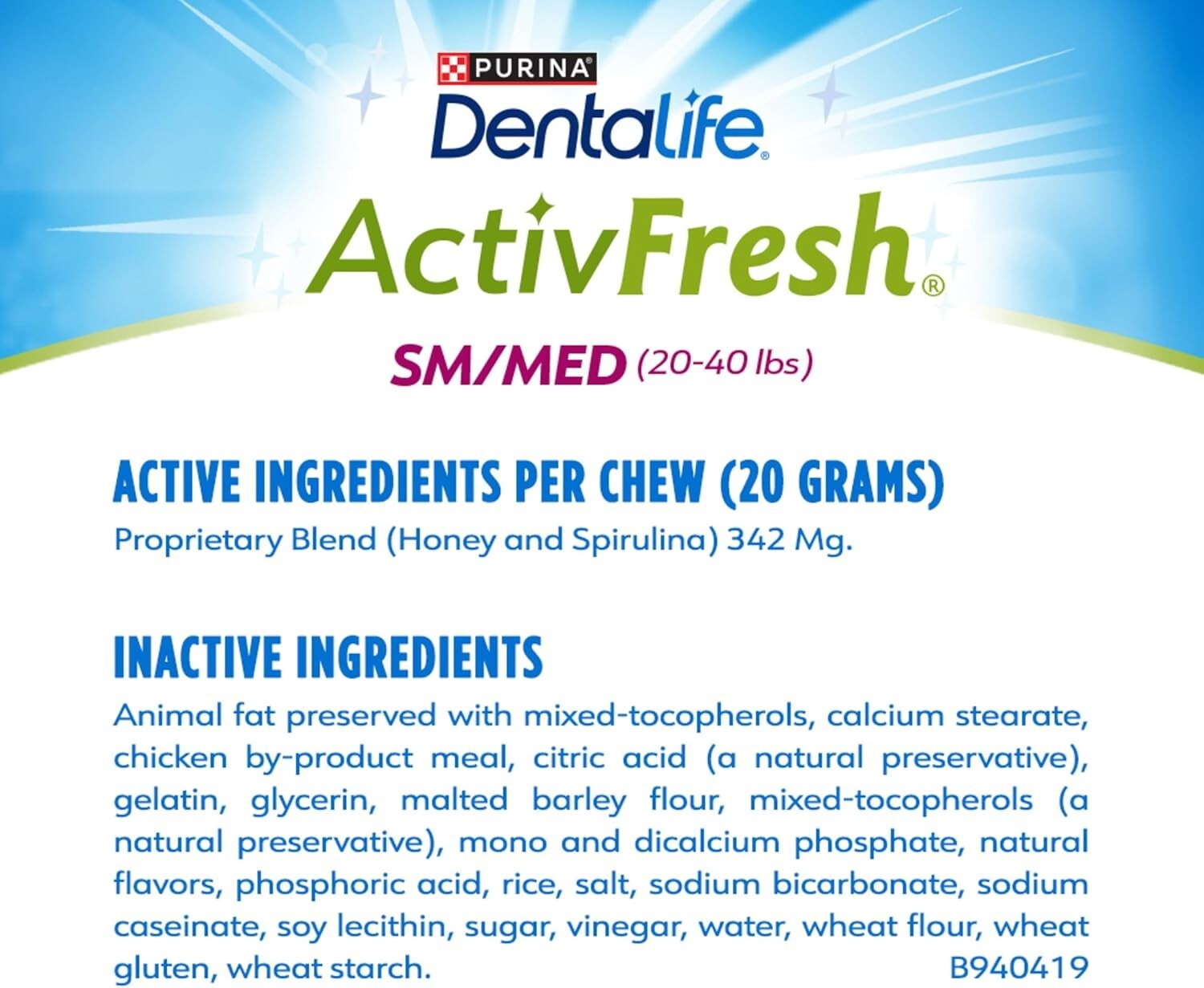 ActivFresh Dental Chews for Small & Medium Dogs - 90-Piece Breath Fresheners