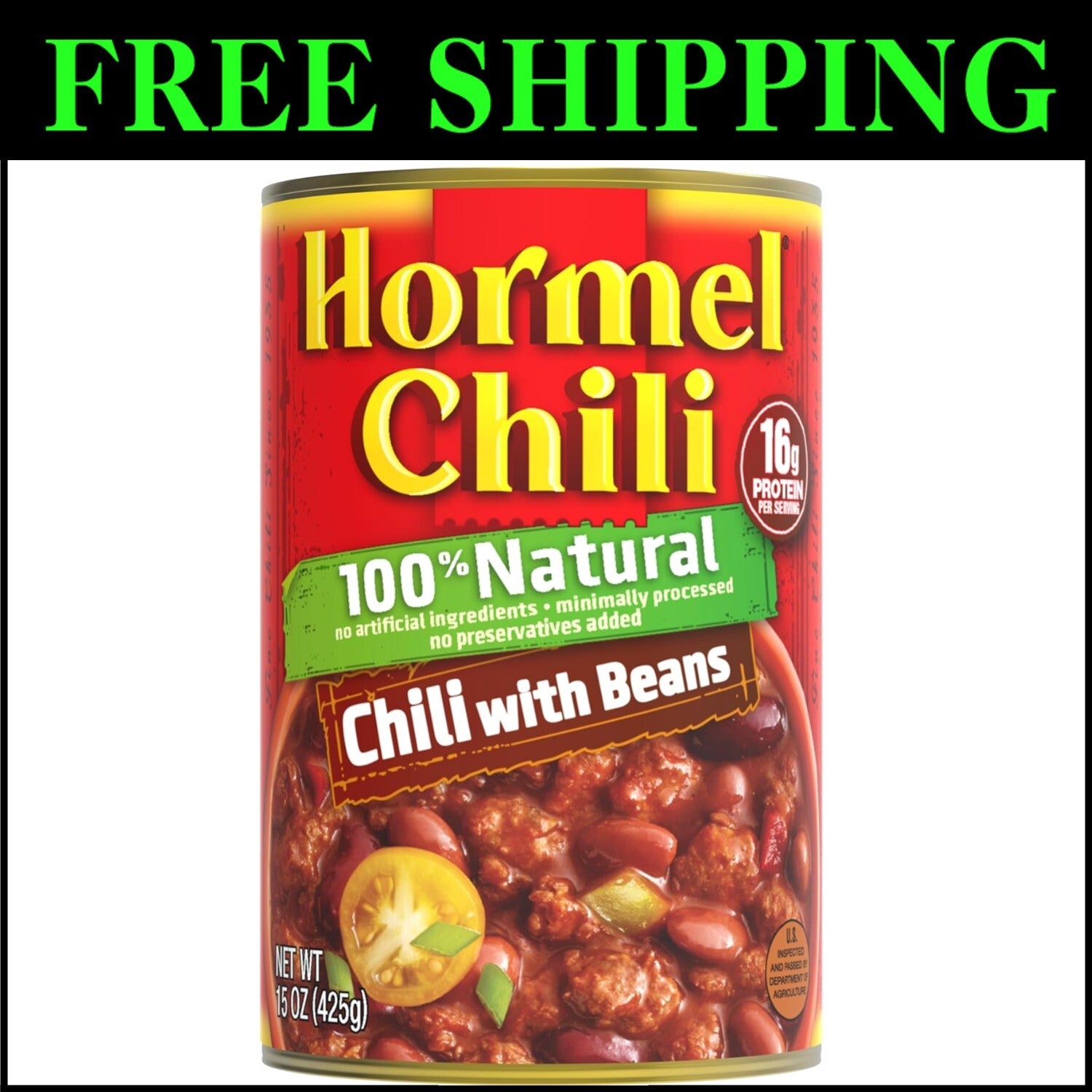 Delicious Natural Chili with Beans, 12 Pack of 15oz - Perfect for Every Meal