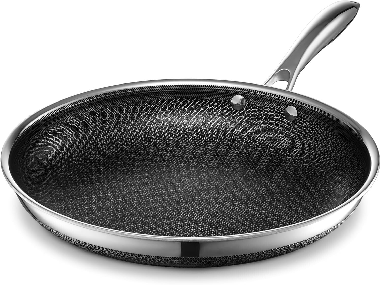 Durable Hybrid Nonstick Frying Pan - 12-Inch Induction-Ready Kitchen Essential