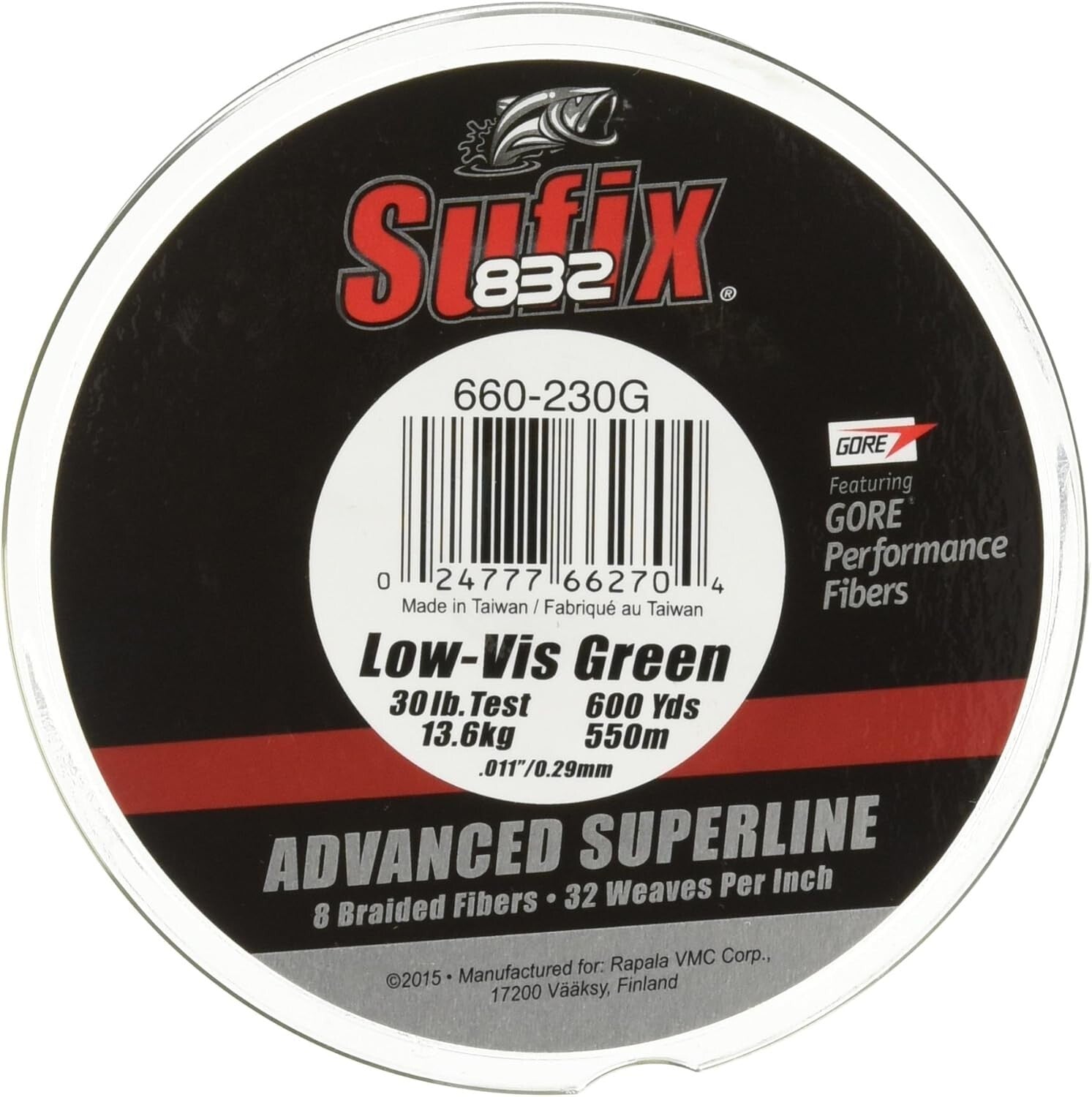832 Braid Fishing Line - 600 Yards of Low-Vis Green, 20 lb Ultimate Strength