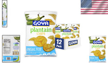 Load image into Gallery viewer, Goya Unsalted Plantain Chips - 5 oz Pack of 12 - Crunchy &amp; Gluten-Free Snacks