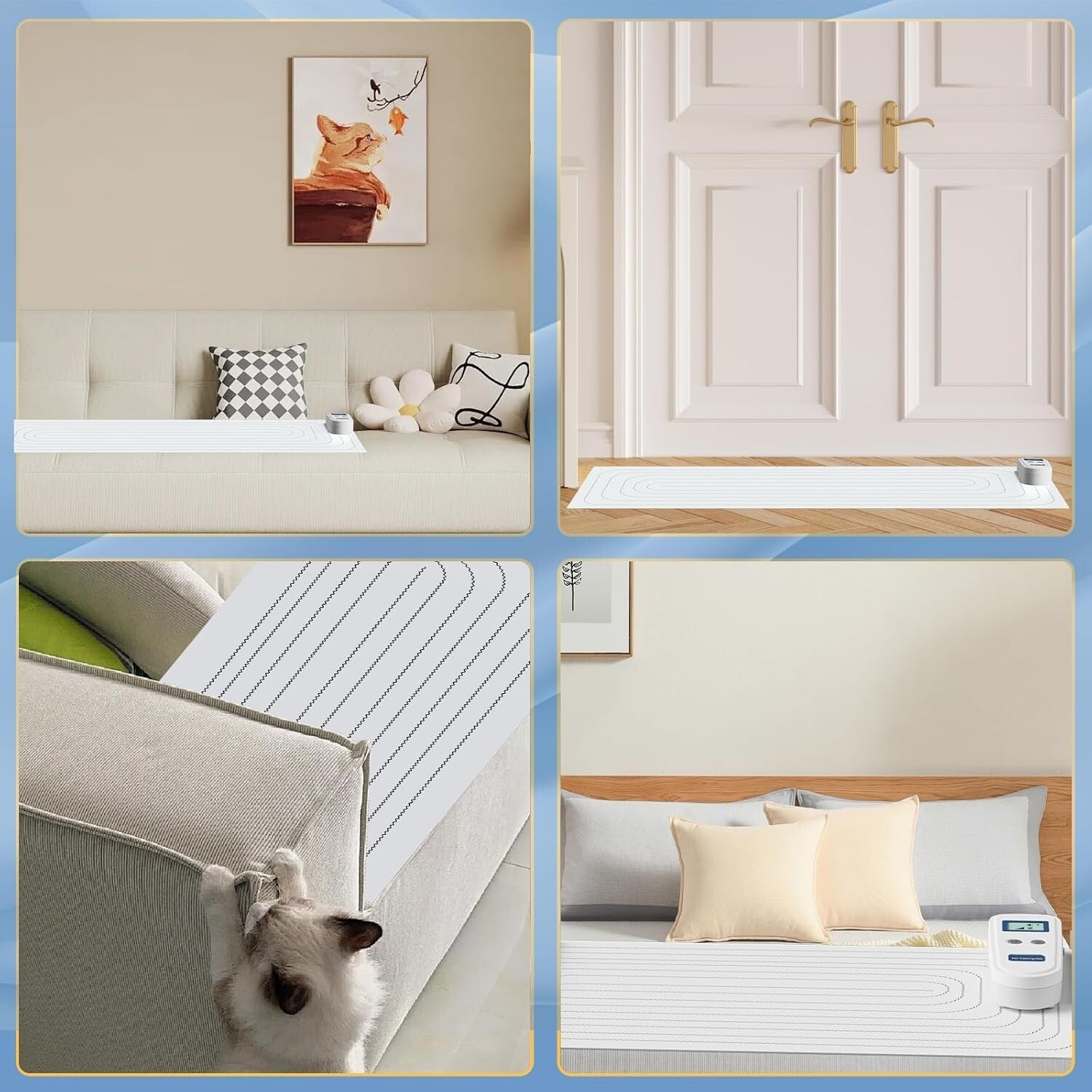 Motion Activated Shock Mat for Indoor Cat and Dog Training - 3 Intensity Levels