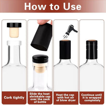 Load image into Gallery viewer, 75 ml Reusable Glass Bottles with Cork Stoppers - Ideal for Wine and Beverages