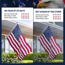 Load image into Gallery viewer, Premium 10x15 Polyester American Flag with Embroidered Stars and Brass Grommets