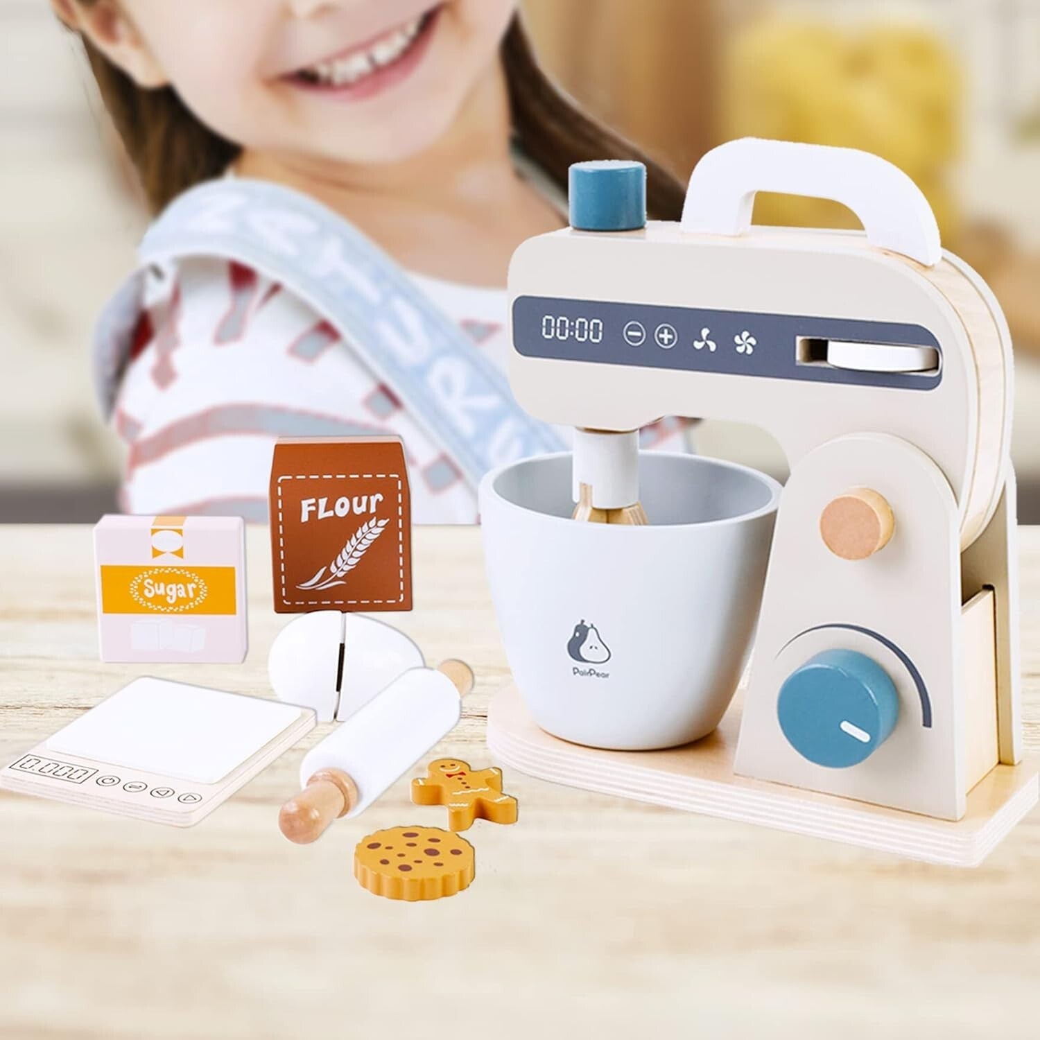 Realistic Rotary Mixer and Baking Accessories Set for Creative Kids