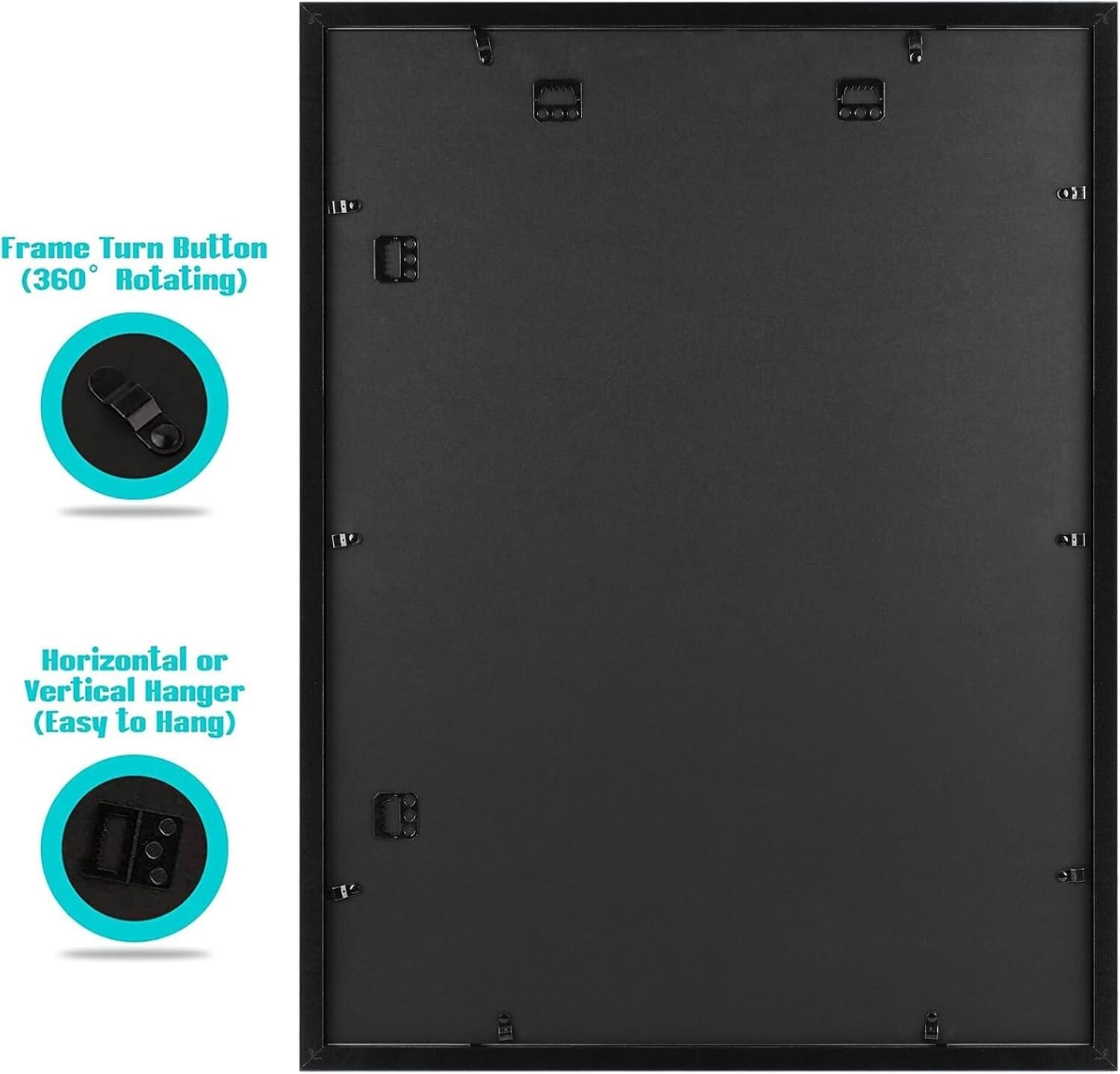 Stylish 18x24 Wall Frame with High-Definition Glass - Portrait or Landscape