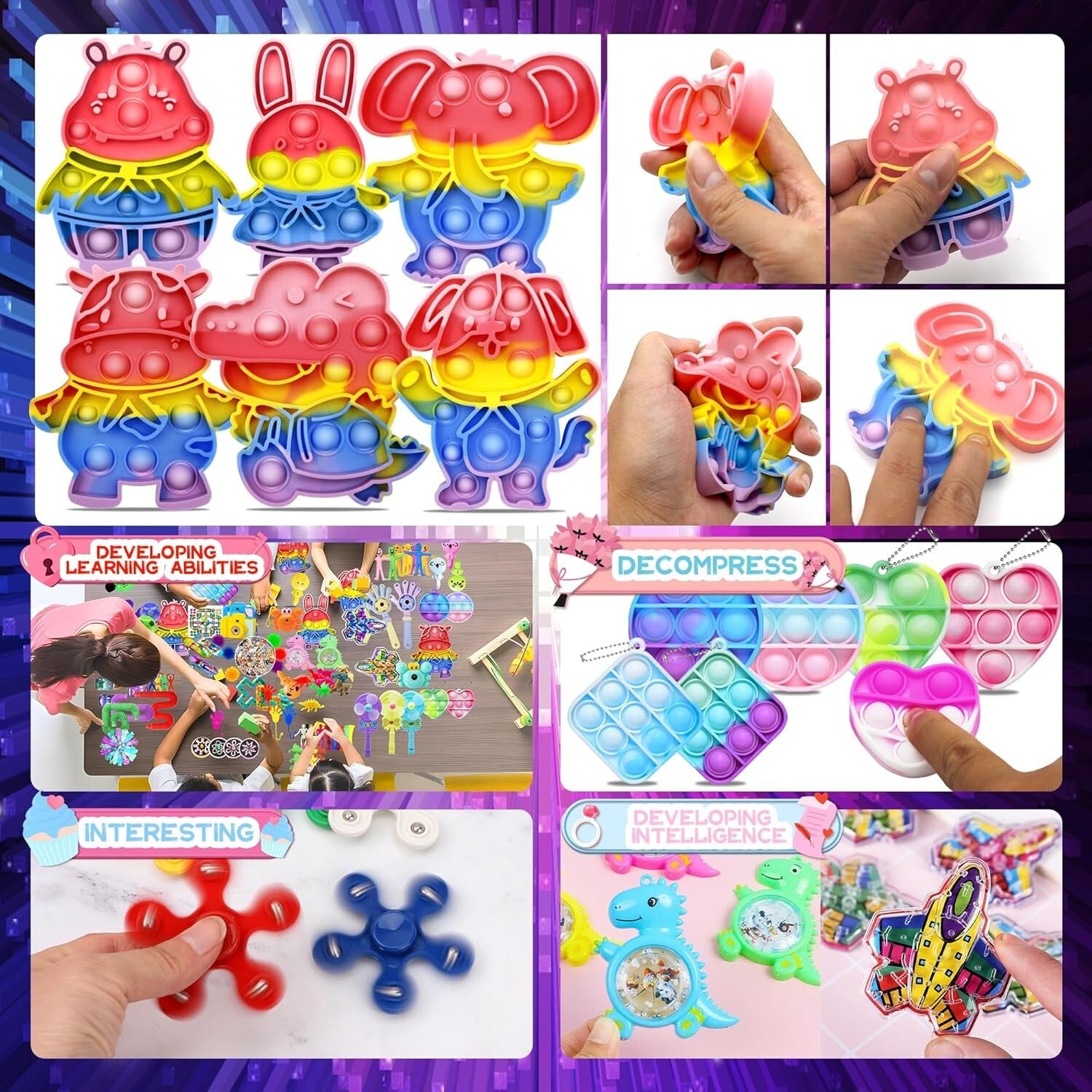 1000+ PCS Fidget Toys Party Favor Set - Creative & Engaging Goodie Bag Stuffers