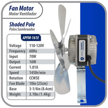 Load image into Gallery viewer, Versatile 16W Condenser/Evaporator Motor - 115V, Lightweight Copper Construction