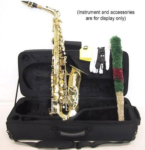 Backpackable Alto Saxophone Case with Protective Foam and Stylish Black Canvas