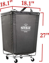Load image into Gallery viewer, Heavy-Duty Rolling Canvas Laundry Basket - 100 lbs Capacity for Easy Transport