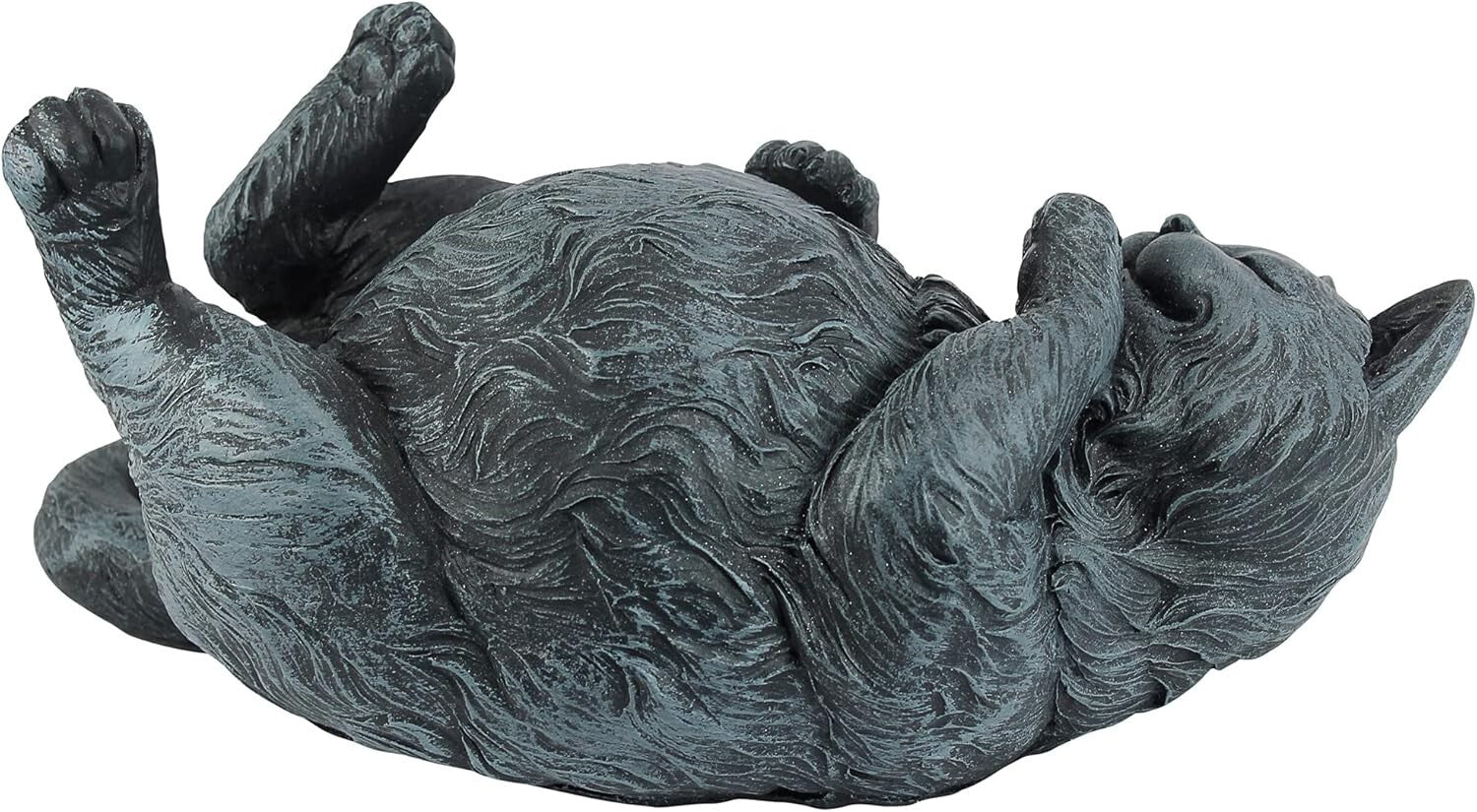 Charming Feline Sculpture - Hand-Finished Cat Figurine for Indoor/Outdoor Spaces