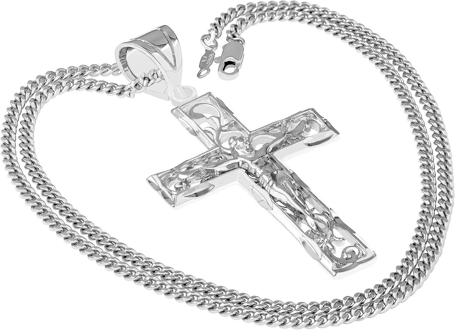 Elegant 24k Gold Crucifix Necklace with Lifetime Replacement Guarantee