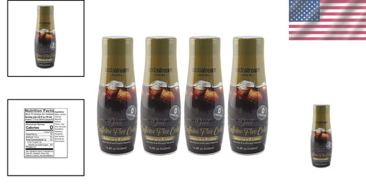 4-Pack Diet Cola Mix, Caffeine-Free & No Sugar - Perfect for Sparkling Water