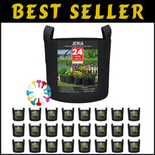 Load image into Gallery viewer, 24-Pack 7 Gallon Heavy-Duty Nonwoven Grow Bags with Durable Handles &amp; Labels