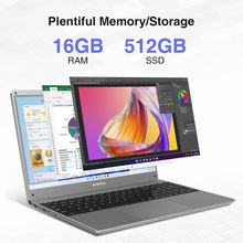 Load image into Gallery viewer, Multi-Function 15.6'' Laptop, 16GB RAM &amp; 512GB SSD - Perfect for Work &amp; Play