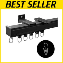Load image into Gallery viewer, Silent and Smooth 6ft Ceiling Curtain Track - Heavy-Duty Room Divider Rails