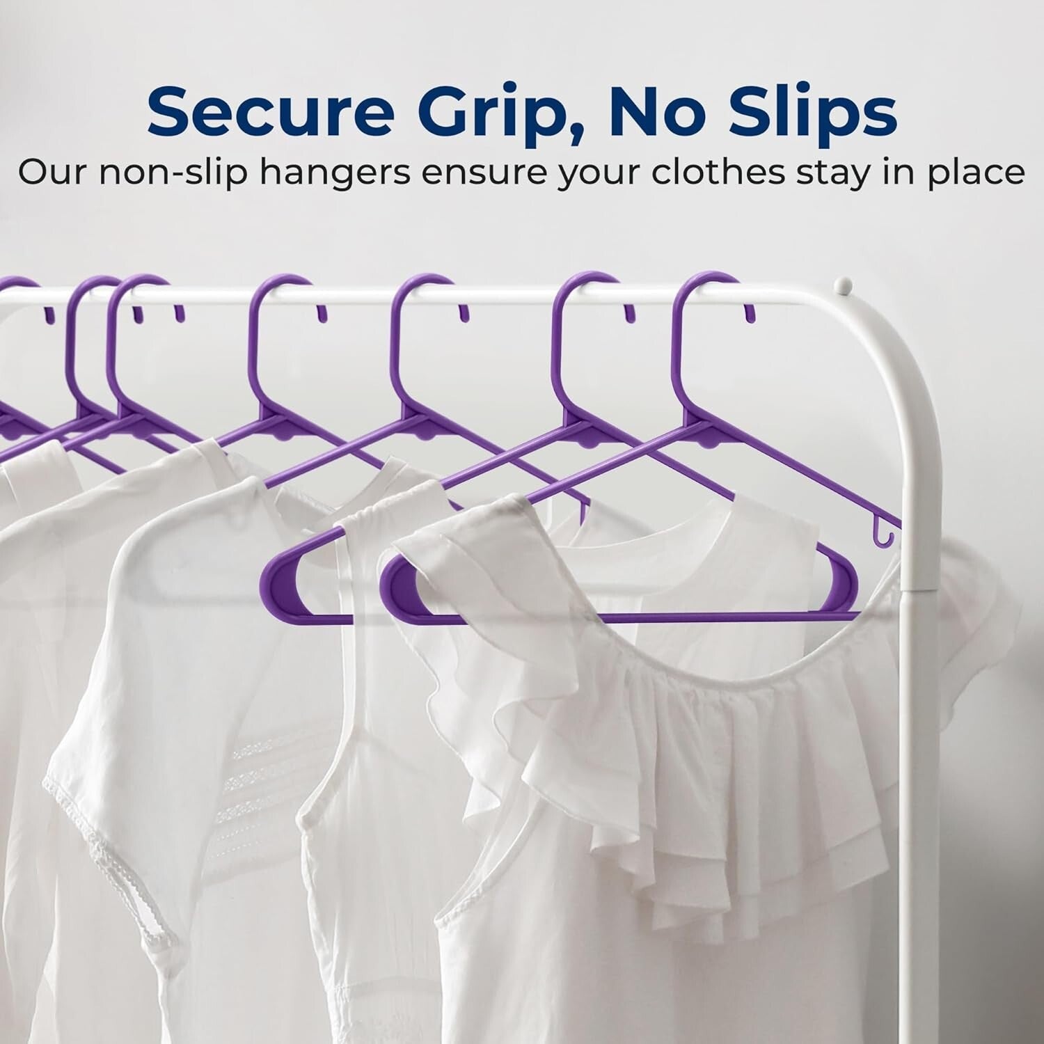 Ultra-Thin Non-Slip Plastic Hangers - 100 Pack for Efficient Closet Organization