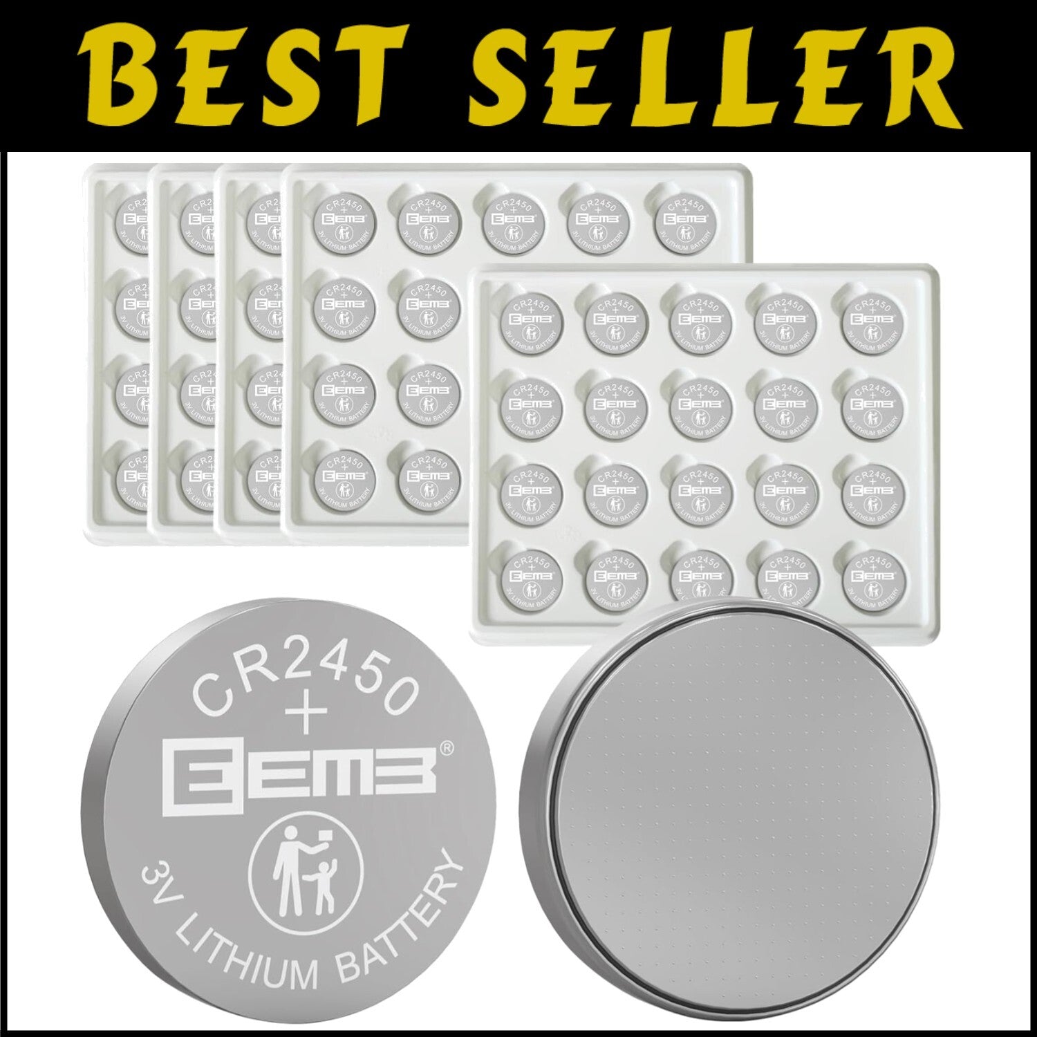 100-Pack 3V Lithium Coin Batteries - Leak-Proof & Long-Lasting Power Solution