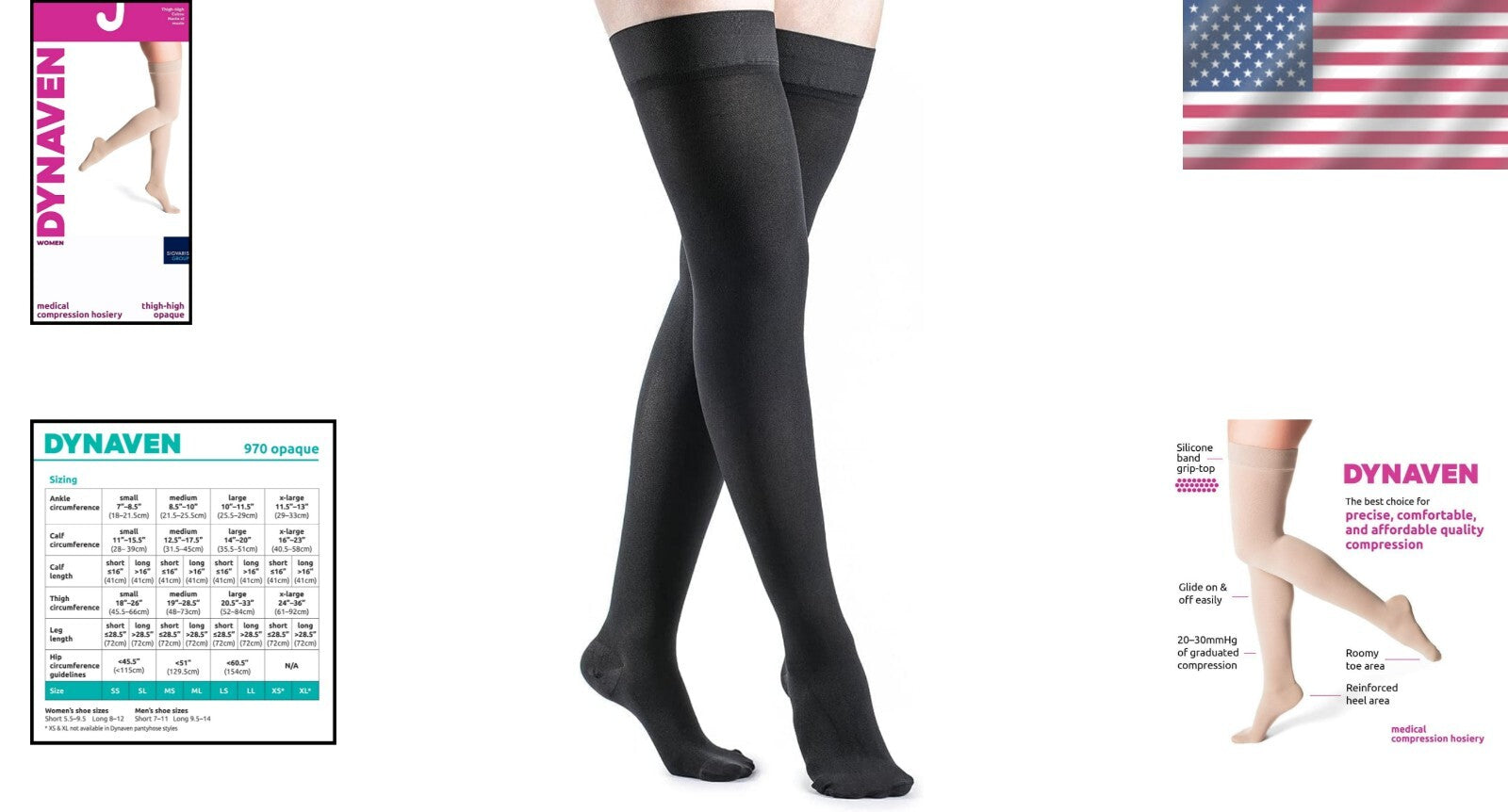 Reinforced Heel Women’s Closed Toe Thigh-Highs 20-30mmHg for Supportive Fit